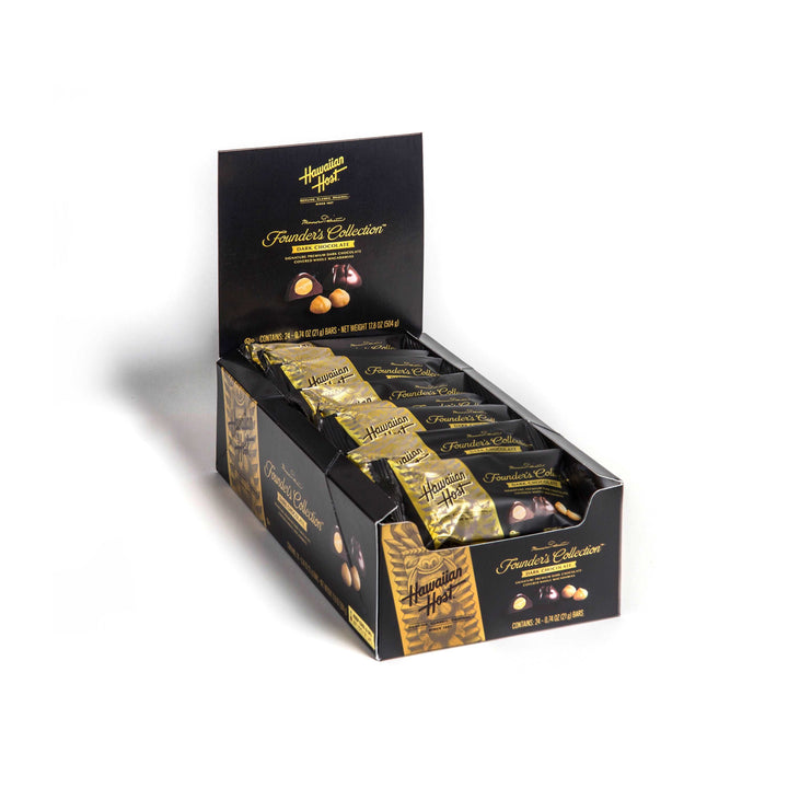 Founder's Collection Dark Chocolate Bars (24 Pieces) - Hawaiian Host X Mauna Loa