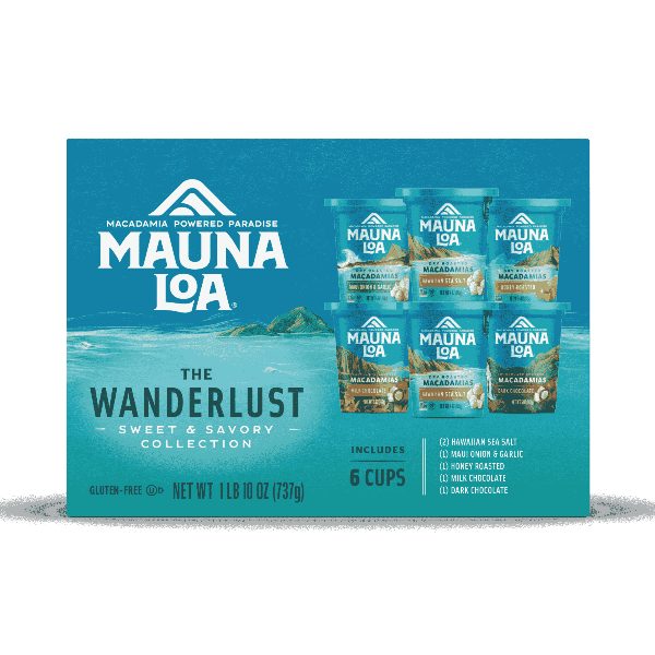 Assorted Macadamias - The Wanderlust Collection Sweet & Savory Cups - Hawaiian Host X Mauna Loa Gallery Fullscreen Image