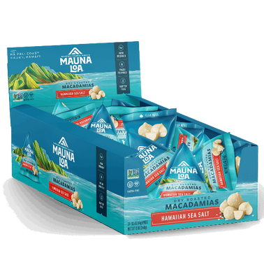 Flavored Macadamias - Hawaiian Sea Salt Mini Mauna - Hawaiian Host X Mauna Loa