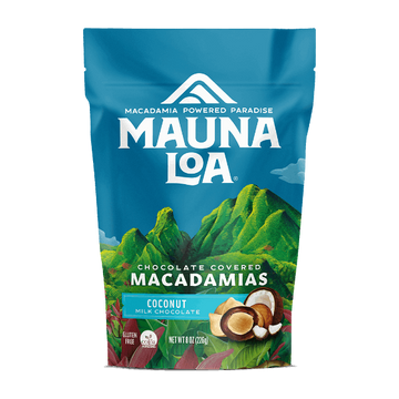 Chocolate Covered Macadamias - Milk Chocolate Coconut Medium Bag - Hawaiian Host X Mauna Loa