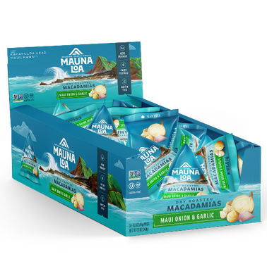 Flavored Macadamias - Maui Onion and Garlic Mini Mauna - Hawaiian Host X Mauna Loa