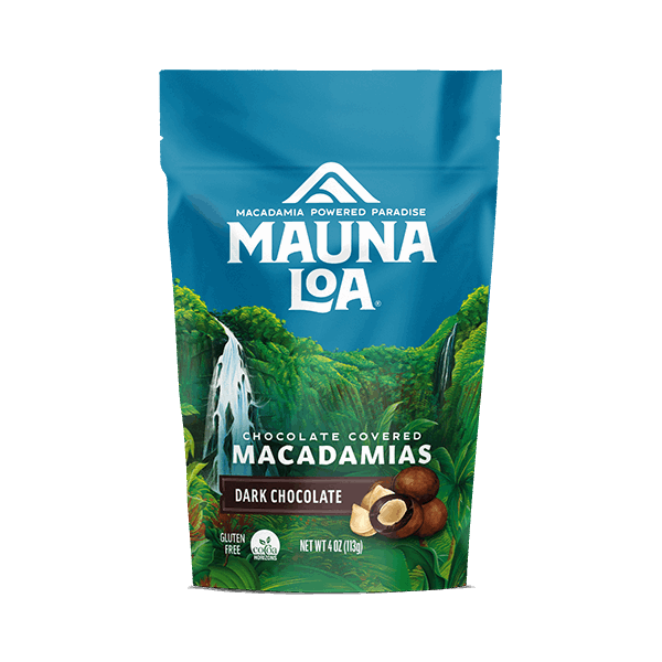 Chocolate Covered Macadamias - Dark Chocolate Small Bag - Hawaiian Host X Mauna Loa Gallery Fullscreen Image