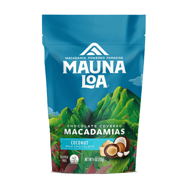 Chocolate Covered Macadamias - Milk Chocolate Coconut Small Bag - Hawaiian Host X Mauna Loa