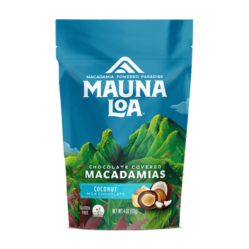 Chocolate Covered Macadamias - Milk Chocolate Coconut Small Bag - Hawaiian Host X Mauna Loa