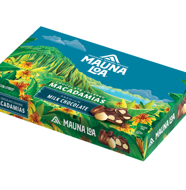 Chocolate Covered Macadamias - Mountains Milk Chocolate Covered Box
