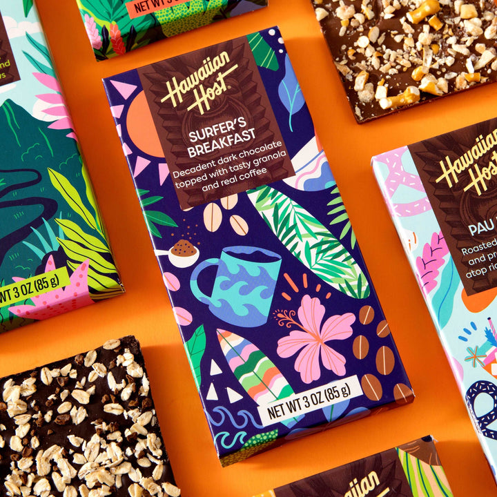 Surfer's Breakfast Chocolate Bar - Hawaiian Host X Mauna Loa