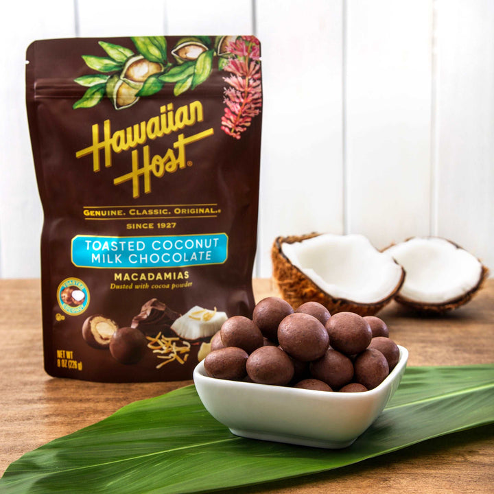 Paradise Collection Toasted Coconut Milk Chocolate 8oz Bag - Hawaiian Host X Mauna Loa