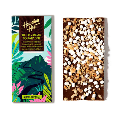 Rocky Road to Paradise Chocolate Bar - Hawaiian Host X Mauna Loa