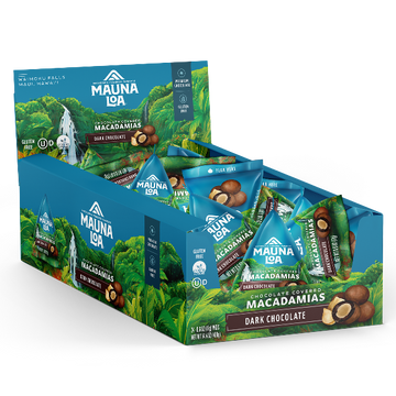 Chocolate Covered Macadamias - Dark Chocolate Mini Mauna - Hawaiian Host X Mauna Loa